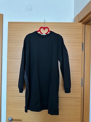 40 Beden siyah Renk Sweat uzun