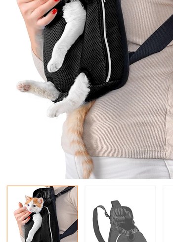 Siyah Taşıma Çantası - Evcil Hayvanlar İçin - Görsel 6