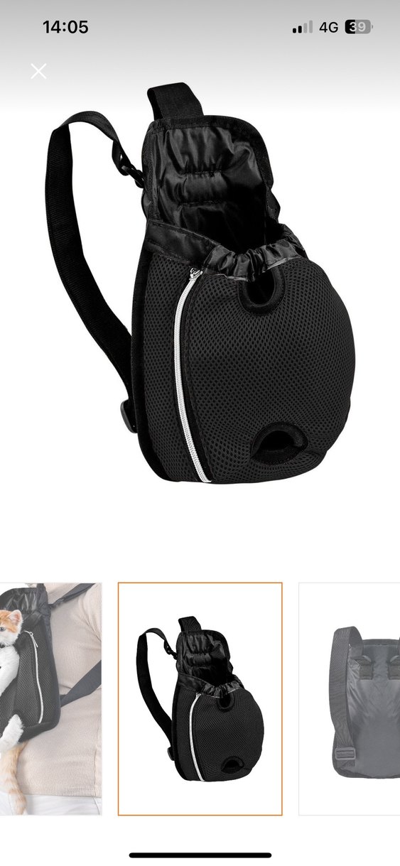 Siyah Taşıma Çantası - Evcil Hayvanlar İçin - Görsel 5