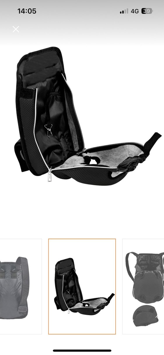 Siyah Taşıma Çantası - Evcil Hayvanlar İçin - Görsel 3