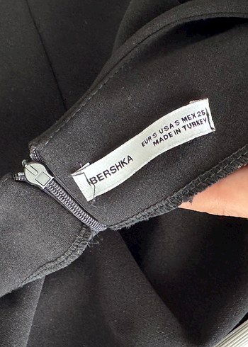 Siyah drapeli elbise - Görsel 5