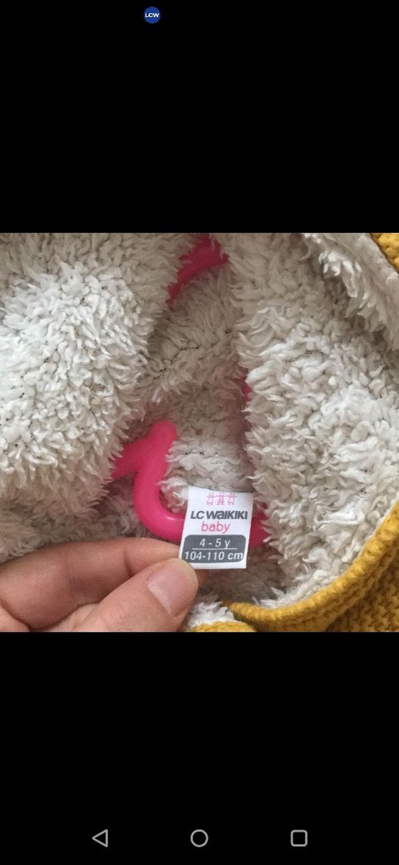 Sarı Düğmeli Kız Triko Hırka - Görsel 4