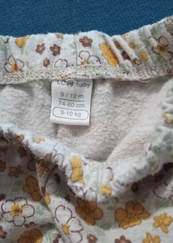 Sarı Çiçek Desenli Kız Çocuk Tayt - Görsel 2