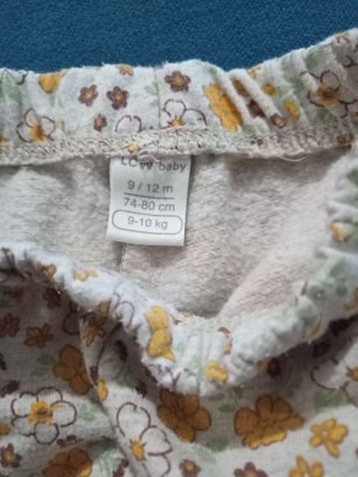 Sarı Çiçek Desenli Kız Çocuk Tayt - Görsel 2