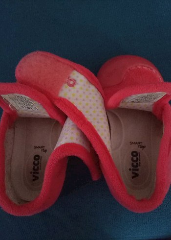 Kızlar için Kırmızı Sıcak Terlikler Velcro - Görsel 3