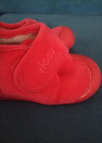 Kızlar için Kırmızı Sıcak Terlikler Velcro - Görsel 4