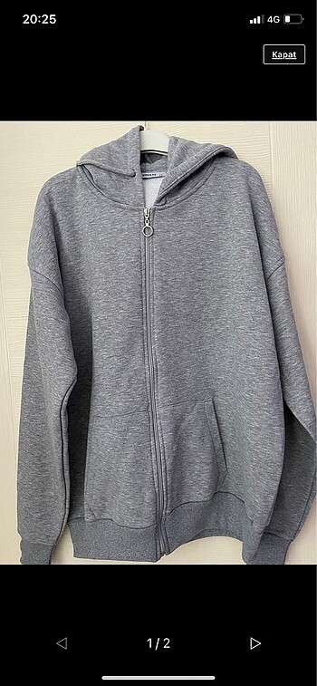 Gri hırka oversize