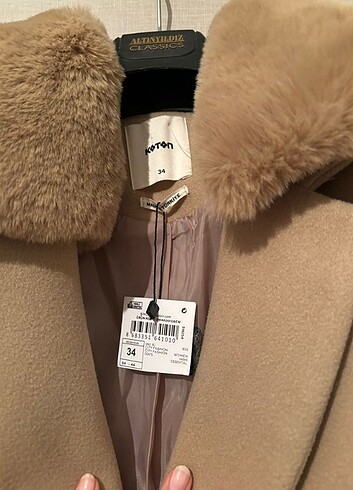 34 Beden camel Renk Koton kaban