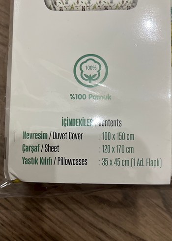 Bebek Nevresim Takımı Yeşil Pamuk - Görsel 4