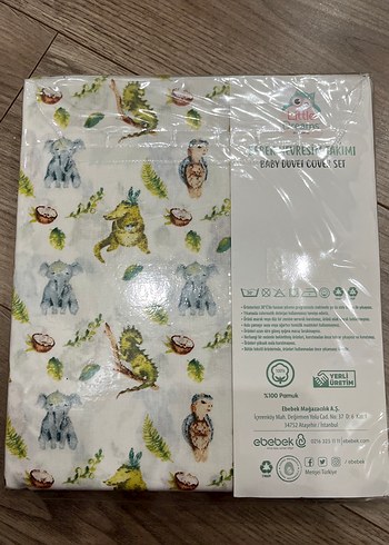 Bebek Nevresim Takımı Yeşil Pamuk - Görsel 2