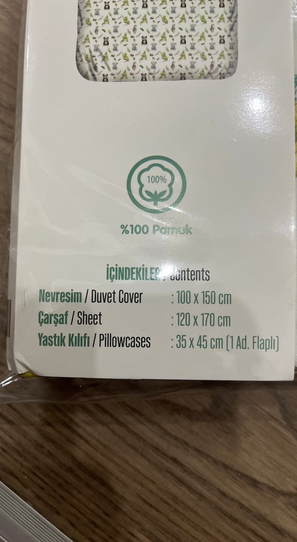 Bebek Nevresim Takımı Yeşil Pamuk - Görsel 4