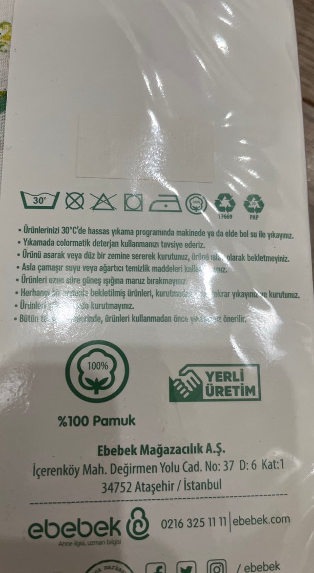 Bebek Nevresim Takımı Yeşil Pamuk - Görsel 3