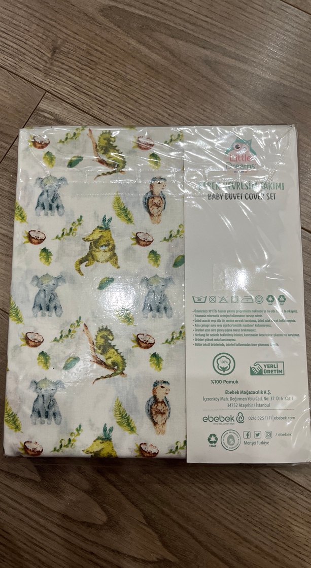 Bebek Nevresim Takımı Yeşil Pamuk - Görsel 2