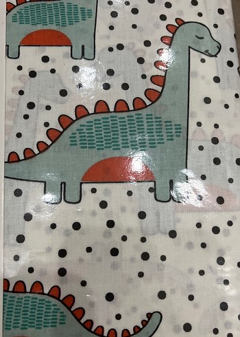 Yeşil Dinozor Desenli Bebek Nevresim Takımı - Görsel 4