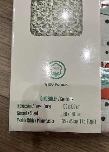 Yeşil Dinozor Desenli Bebek Nevresim Takımı - Görsel 3