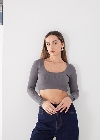 Addax Addax Seamless Crop Bluz