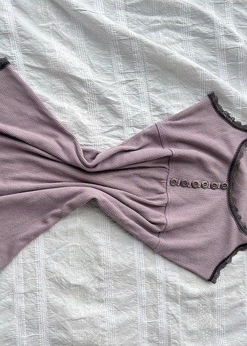 Ribbed Dantel Büstiyer - Görsel 2