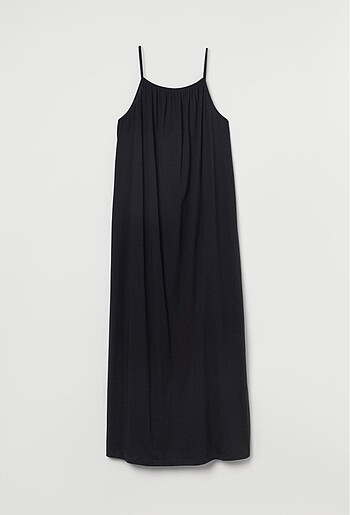 H&M Siyah Kolsuz Maxi Elbise