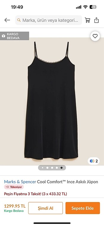 Marks&Spencer Cool Comfort Jüpon Gecelik - Görsel 3