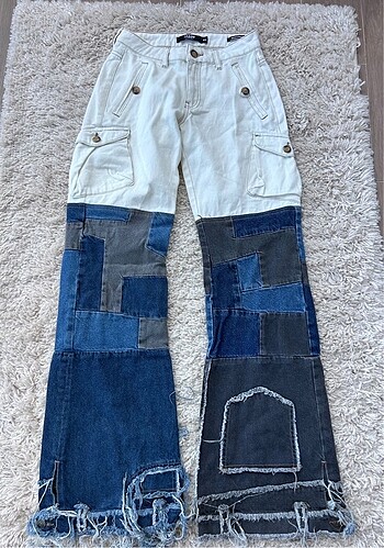 Jaded London Patched Cargo Jean - Görsel 7