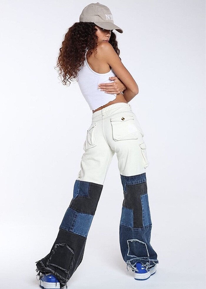 Jaded London Patched Cargo Jean - Görsel 4