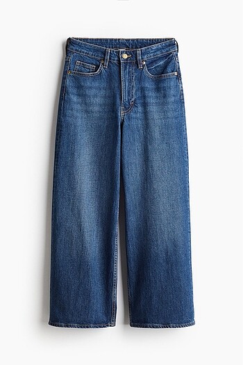 H&M Yeni Sezon H&M Wide High Cropped Jean