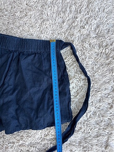 xs Beden Zara Kuşaklı Keten Şort