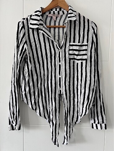 m Beden siyah Renk Forever21 Bağlamalı Gömlek