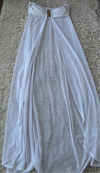 Pierre Cardin Straplez Tül Pareo - Görsel 7