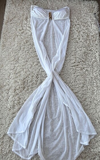 Pierre Cardin Straplez Tül Pareo - Görsel 6