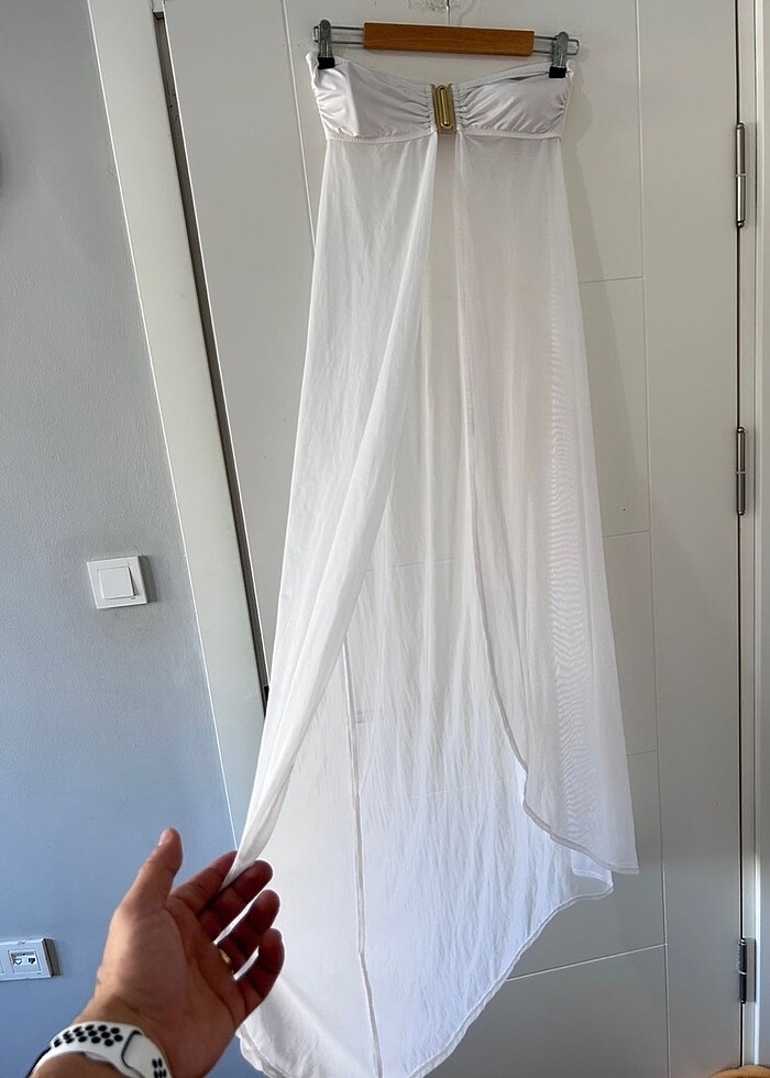 Pierre Cardin Straplez Tül Pareo - Görsel 4