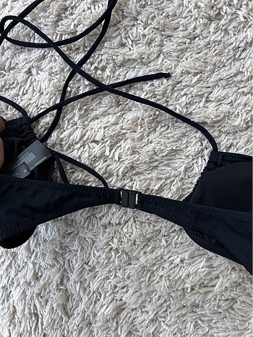 xs Beden siyah Renk Bağlamalı Bikini Üstü