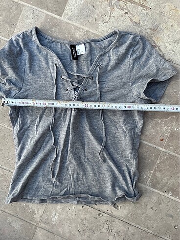 s Beden gri Renk H&M Crop Top