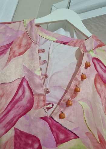 oxxo Pembe Uzun Salaş Bohem Elbise - Görsel 7