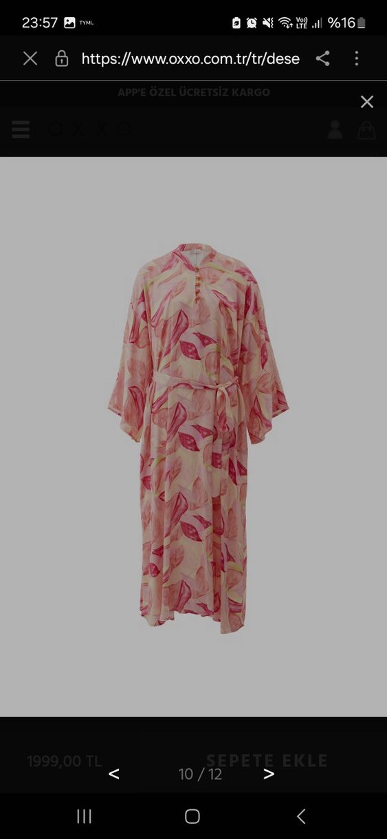 oxxo Pembe Uzun Salaş Bohem Elbise - Görsel 2