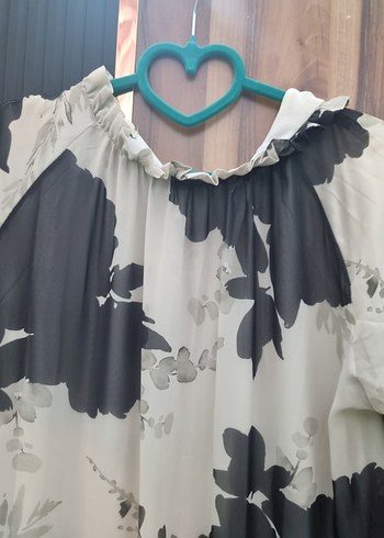 Bohem Uzun Salaş Siyah Beyaz Elbise - Görsel 4