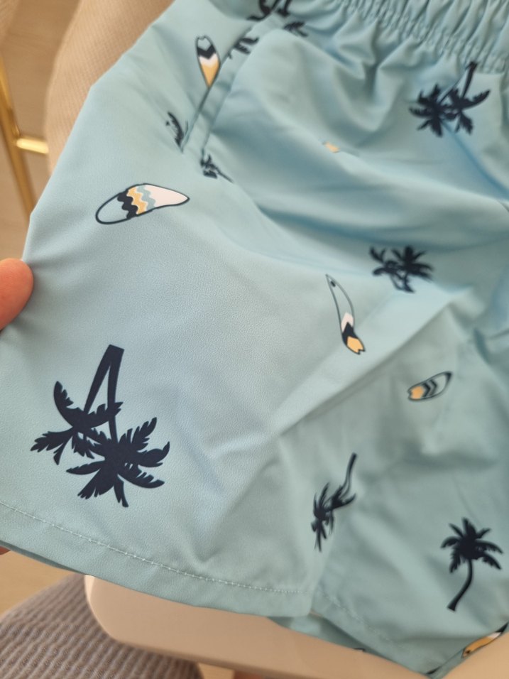 Bavyera Mavi Baskılı Mini Erkek Şort - Görsel 5