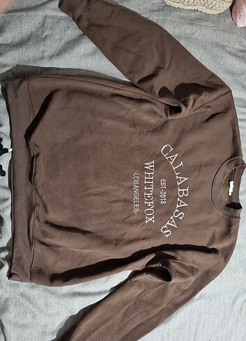 Kahverengi ici şardonlu calabasas sweatshirt 