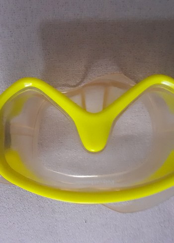 Şeffaf Sarı Yüzme Gözlüğü Şnorkel - Görsel 3