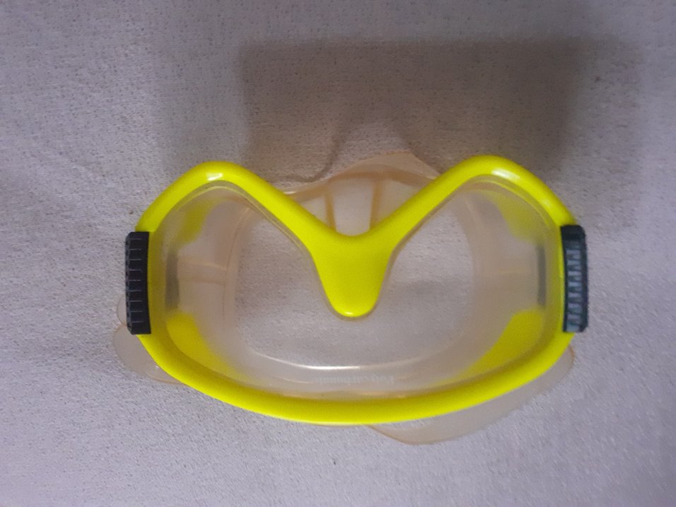 Şeffaf Sarı Yüzme Gözlüğü Şnorkel - Görsel 3
