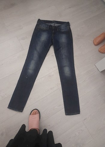 Kadın Lacivert Slim Fit Midi Kot Pantolon