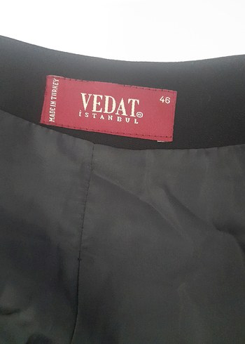 46 Beden siyah Renk Siyah Mini V Yaka Düğmeli Kadın Ceket