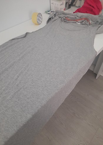 Gri Midi Hamile Elbisesi Mickey Baskılı - Görsel 6