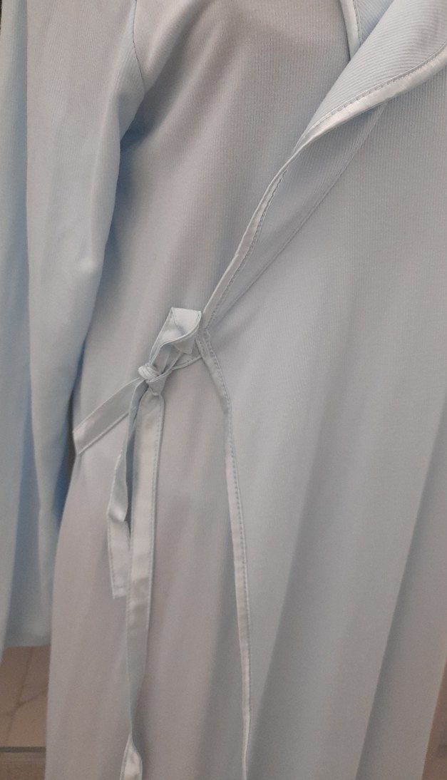 mavi Uzun Kollu Kadın sabahlik - Görsel 3