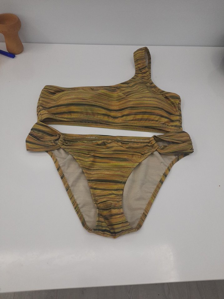 Sarı Tie-Dye Mini Bikini  takim - Görsel 5