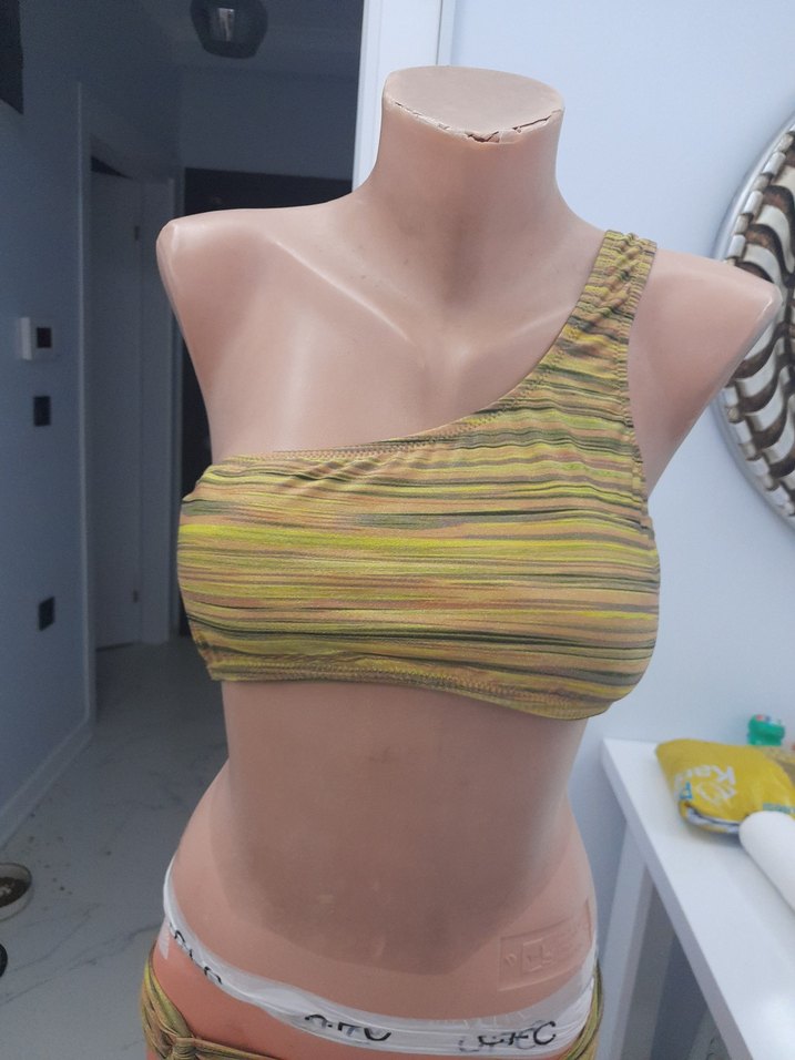 Sarı Tie-Dye Mini Bikini  takim - Görsel 2