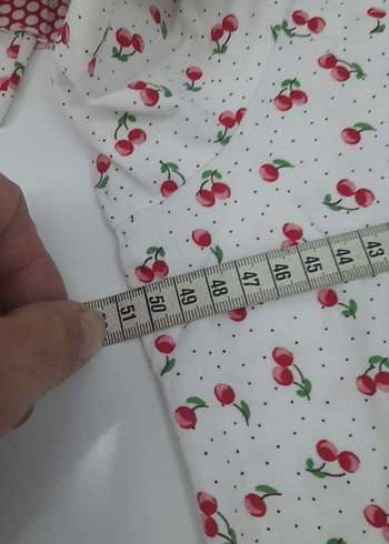 Bohem Beyaz Uzun Kollu Desenli Kadın  sabahlik - Görsel 6