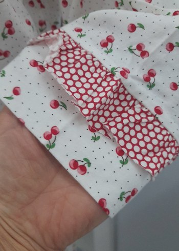 Bohem Beyaz Uzun Kollu Desenli Kadın  sabahlik - Görsel 3