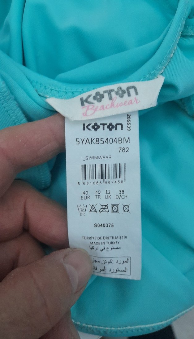 Turkuaz Mini Straplez Kadın Mayo - Görsel 5