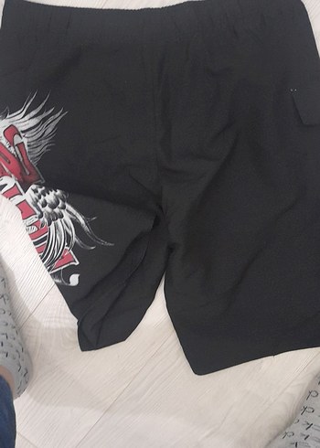 Siyah Baskılı Erkek Mini Spor Şort - Görsel 3